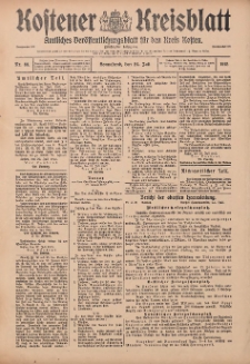Kostener Kreisblatt: amtliches Veröffentlichungsblatt für den Kreis Kosten 1915.07.24 Jg.50 Nr88