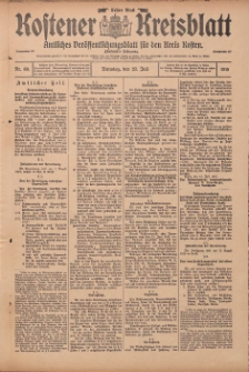 Kostener Kreisblatt: amtliches Ver&ouml;ffentlichungsblatt f&uuml;r den Kreis Kosten 1915.07.27 Jg.50 Nr89