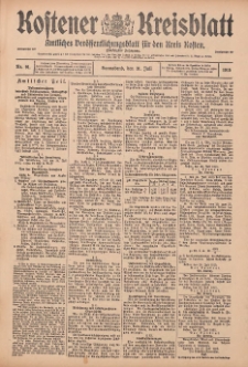 Kostener Kreisblatt: amtliches Ver&ouml;ffentlichungsblatt f&uuml;r den Kreis Kosten 1915.07.31 Jg.50 Nr91