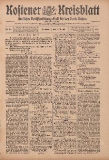 Kostener Kreisblatt: amtliches Veröffentlichungsblatt für den Kreis Kosten 1915.08.05 Jg.50 Nr93