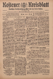 Kostener Kreisblatt: amtliches Veröffentlichungsblatt für den Kreis Kosten 1915.08.24 Jg.50 Nr101