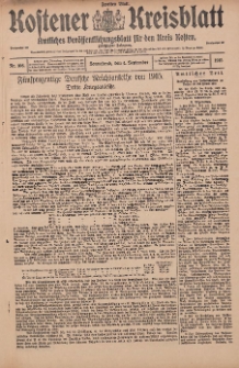 Kostener Kreisblatt: amtliches Veröffentlichungsblatt für den Kreis Kosten 1915.09.04 Jg.50 Nr106 Zweites Blatt.