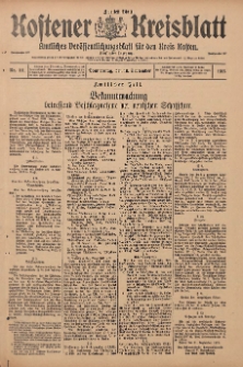 Kostener Kreisblatt: amtliches Ver&ouml;ffentlichungsblatt f&uuml;r den Kreis Kosten 1915.09.16 Jg.50 Nr111 Zweites Blatt