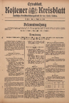 Kostener Kreisblatt: amtliches Veröffentlichungsblatt für den Kreis Kosten 1915.09.24 Jg.50 Extrablatt