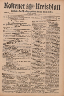 Kostener Kreisblatt: amtliches Veröffentlichungsblatt für den Kreis Kosten 1915.09.25 Jg.50 Nr115
