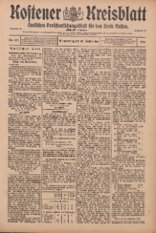 Kostener Kreisblatt: amtliches Veröffentlichungsblatt für den Kreis Kosten 1915.09.30 Jg.50 Nr117