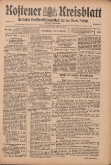 Kostener Kreisblatt: amtliches Veröffentlichungsblatt für den Kreis Kosten 1915.10.02 Jg.50 Nr118