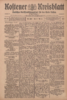 Kostener Kreisblatt: amtliches Ver&ouml;ffentlichungsblatt f&uuml;r den Kreis Kosten 1915.10.16 Jg.50 Nr124