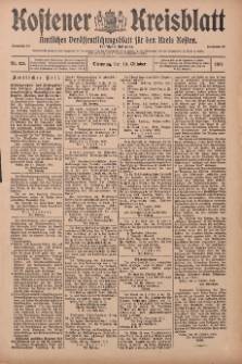 Kostener Kreisblatt: amtliches Veröffentlichungsblatt für den Kreis Kosten 1915.10.19 Jg.50 Nr125