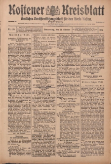 Kostener Kreisblatt: amtliches Veröffentlichungsblatt für den Kreis Kosten 1915.10.21 Jg.50 Nr126