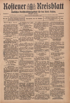 Kostener Kreisblatt: amtliches Veröffentlichungsblatt für den Kreis Kosten 1915.10.27 Jg.50 Nr127