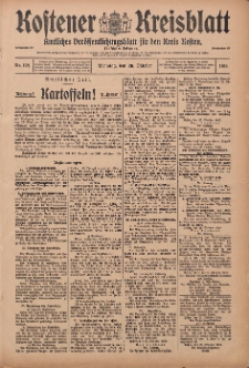 Kostener Kreisblatt: amtliches Ver&ouml;ffentlichungsblatt f&uuml;r den Kreis Kosten 1915.10.26 Jg.50 Nr128