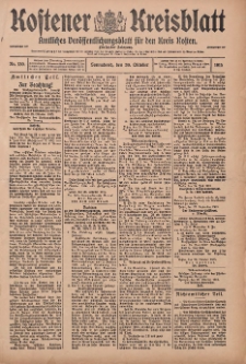 Kostener Kreisblatt: amtliches Ver&ouml;ffentlichungsblatt f&uuml;r den Kreis Kosten 1915.10.30 Jg.50 Nr130