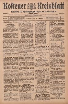 Kostener Kreisblatt: amtliches Veröffentlichungsblatt für den Kreis Kosten 1915.11.04 Jg.50 Nr132
