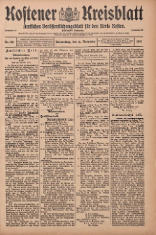 Kostener Kreisblatt: amtliches Ver&ouml;ffentlichungsblatt f&uuml;r den Kreis Kosten 1915.11.11 Jg.50 Nr135