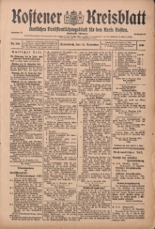 Kostener Kreisblatt: amtliches Ver&ouml;ffentlichungsblatt f&uuml;r den Kreis Kosten 1915.11.13 Jg.50 Nr136