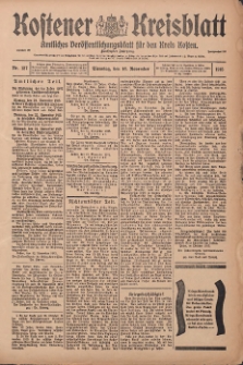 Kostener Kreisblatt: amtliches Ver&ouml;ffentlichungsblatt f&uuml;r den Kreis Kosten 1915.11.16 Jg.50 Nr137