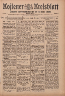Kostener Kreisblatt: amtliches Veröffentlichungsblatt für den Kreis Kosten 1915.11.18 Jg.50 Nr138