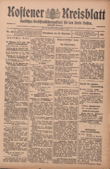 Kostener Kreisblatt: amtliches Ver&ouml;ffentlichungsblatt f&uuml;r den Kreis Kosten 1915.11.20 Jg.50 Nr139