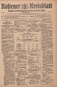 Kostener Kreisblatt: amtliches Ver&ouml;ffentlichungsblatt f&uuml;r den Kreis Kosten 1915.11.25 Jg.50 Nr141