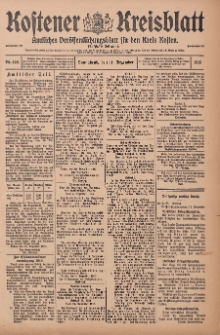 Kostener Kreisblatt: amtliches Veröffentlichungsblatt für den Kreis Kosten 1915.12.11 Jg.50 Nr148