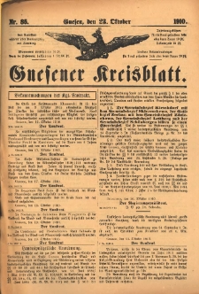 Gnesener Kreisblatt 1910.10.23 Nr85