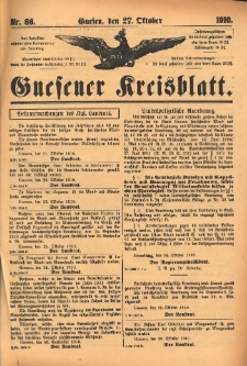 Gnesener Kreisblatt 1910.10.27 Nr86
