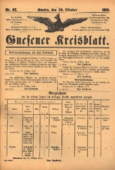 Gnesener Kreisblatt 1910.10.30 Nr87