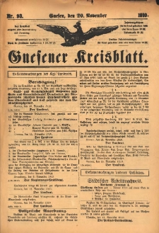 Gnesener Kreisblatt 1910.11.20 Nr93