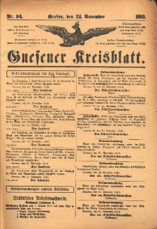 Gnesener Kreisblatt 1910.11.24 Nr94