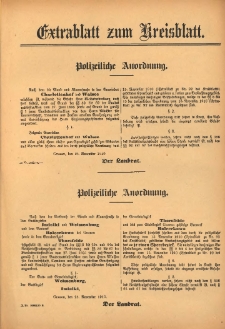 Extrablatt zum Kreisblatt