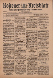 Kostener Kreisblatt: amtliches Veröffentlichungsblatt für den Kreis Kosten 1916.01.08 Jg.51 Nr4