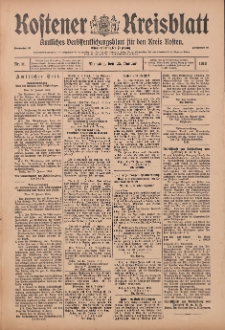 Kostener Kreisblatt: amtliches Veröffentlichungsblatt für den Kreis Kosten 1916.01.25 Jg.51 Nr11