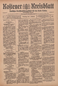 Kostener Kreisblatt: amtliches Veröffentlichungsblatt für den Kreis Kosten 1916.02.01 Jg.51 Nr14
