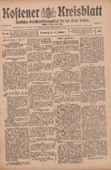 Kostener Kreisblatt: amtliches Ver&ouml;ffentlichungsblatt f&uuml;r den Kreis Kosten 1916.02.15 Jg.51 Nr20