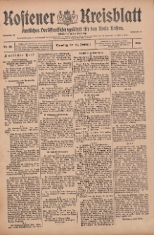 Kostener Kreisblatt: amtliches Veröffentlichungsblatt für den Kreis Kosten 1916.02.15 Jg.51 Nr20