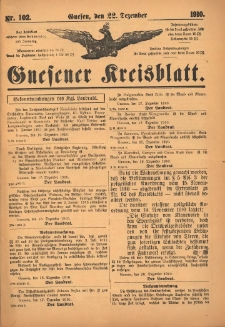 Gnesener Kreisblatt 1910.12.22 Nr102