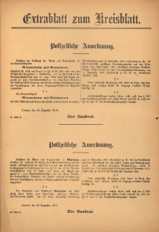 Extrablatt zum Kreisblatt