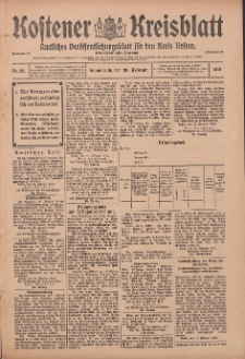 Kostener Kreisblatt: amtliches Veröffentlichungsblatt für den Kreis Kosten 1916.02.26 Jg.51 Nr25