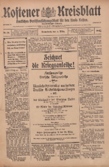 Kostener Kreisblatt: amtliches Ver&ouml;ffentlichungsblatt f&uuml;r den Kreis Kosten 1916.03.04 Jg.51 Nr28