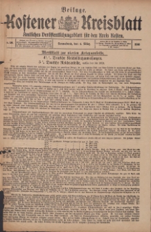 Kostener Kreisblatt: amtliches Ver&ouml;ffentlichungsblatt f&uuml;r den Kreis Kosten 1916.03.04 Jg.51 Nr28: Beilage