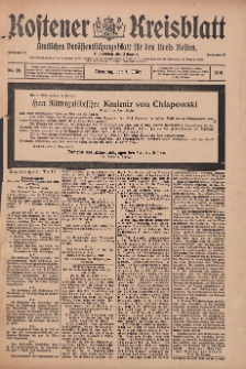 Kostener Kreisblatt: amtliches Veröffentlichungsblatt für den Kreis Kosten 1916.03.07 Jg.51 Nr29
