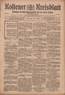 Kostener Kreisblatt: amtliches Veröffentlichungsblatt für den Kreis Kosten 1916.03.09 Jg.51 Nr30