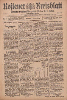 Kostener Kreisblatt: amtliches Veröffentlichungsblatt für den Kreis Kosten 1916.03.11 Jg.51 Nr31
