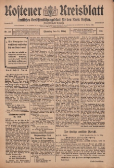 Kostener Kreisblatt: amtliches Veröffentlichungsblatt für den Kreis Kosten 1916.03.14 Jg.51 Nr32