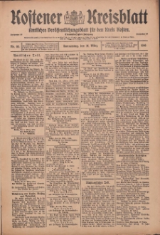 Kostener Kreisblatt: amtliches Veröffentlichungsblatt für den Kreis Kosten 1916.03.16 Jg.51 Nr33