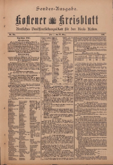 Kostener Kreisblatt: amtliches Veröffentlichungsblatt für den Kreis Kosten 1916.03.17 Jg.51 Nr33a: Sonder Ausgabe