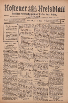Kostener Kreisblatt: amtliches Ver&ouml;ffentlichungsblatt f&uuml;r den Kreis Kosten 1916.03.25 Jg.51 Nr37