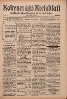 Kostener Kreisblatt: amtliches Veröffentlichungsblatt für den Kreis Kosten 1916.03.28 Jg.51 Nr38