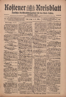 Kostener Kreisblatt: amtliches Veröffentlichungsblatt für den Kreis Kosten 1916.03.30 Jg.51 Nr39